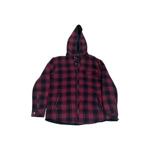 Dickies  Hoodie Jacket Men's  Flannel Size Large Red Grey Black Jacket Coat
